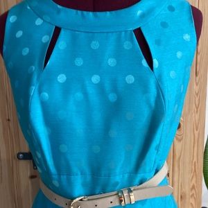 Tahari aqua dress sz 4